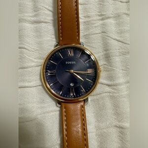 Leather Fossil Watch